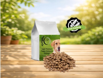 Super premium puppy kip en aardappelen